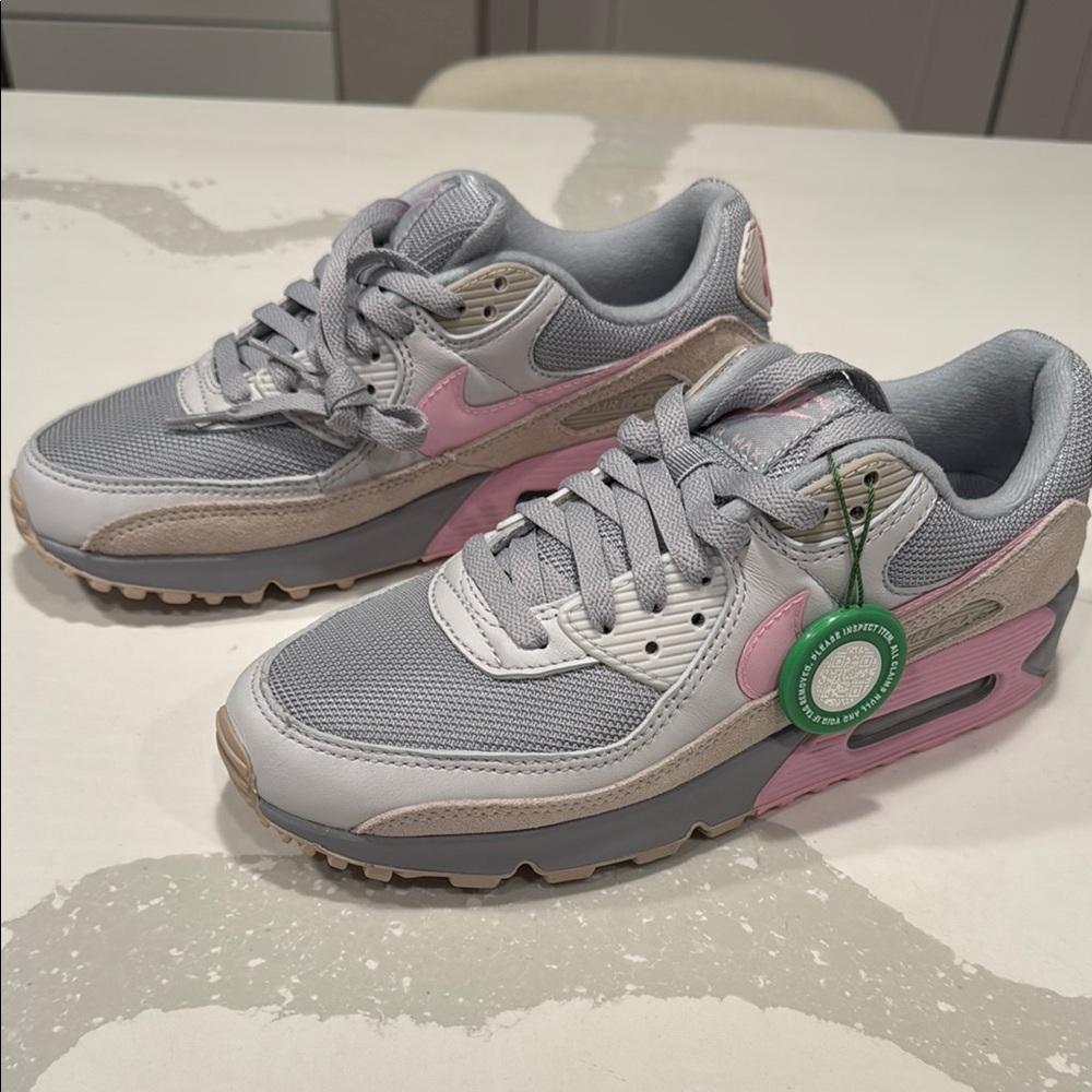 Nike Air Max 90 Gray and Pink Sneakers. Brand new!